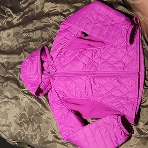 Eddie Bauer magenta quilted jacket